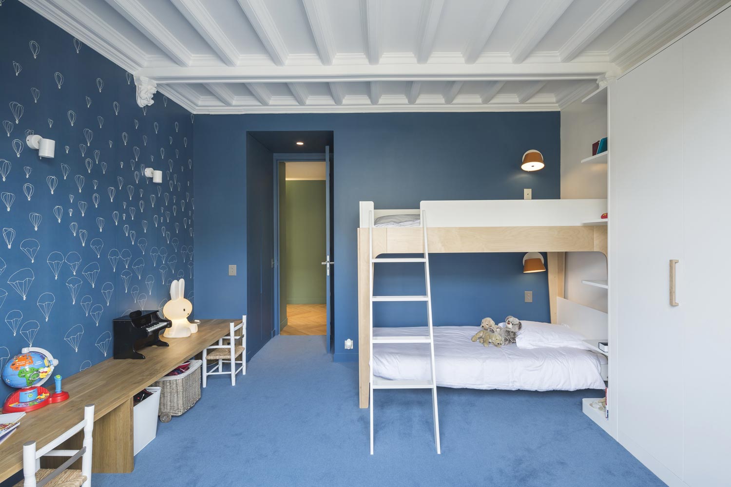 chambre enfant bleue