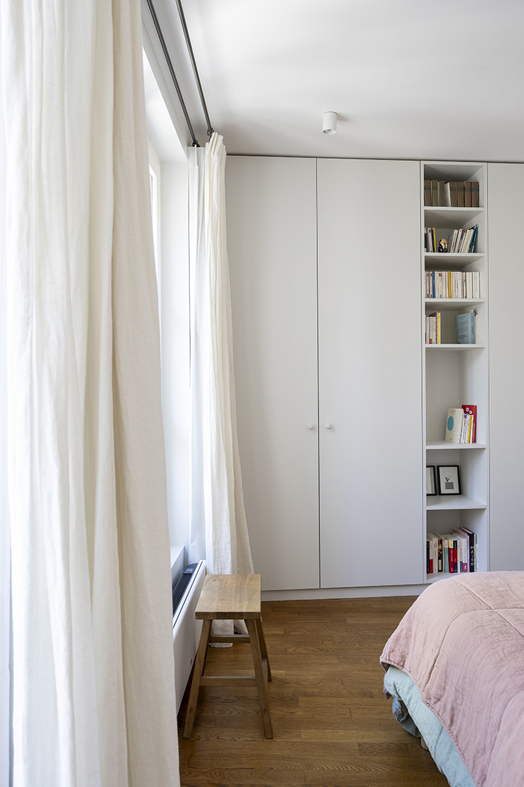 dressing bibliotheque rideau lin