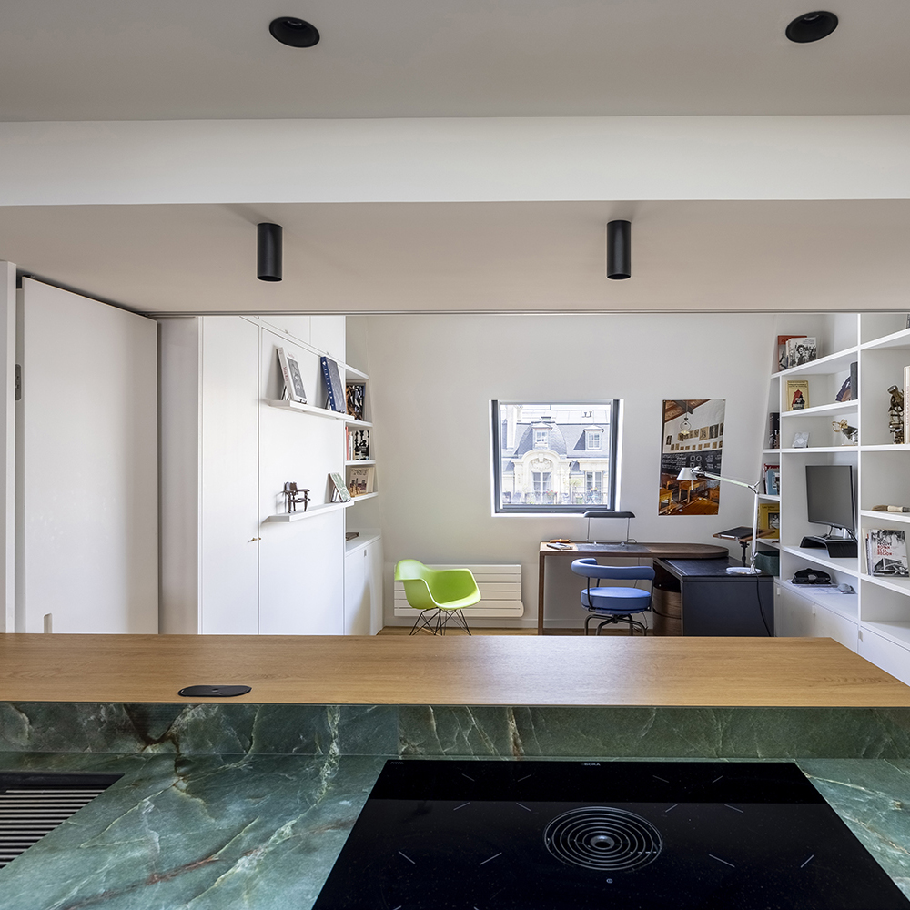 cuisine bar ilot vue traversant