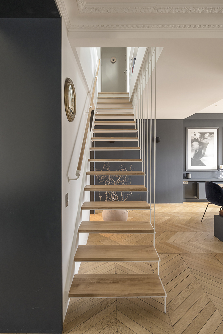 creation tremie escalier transparence structure acier